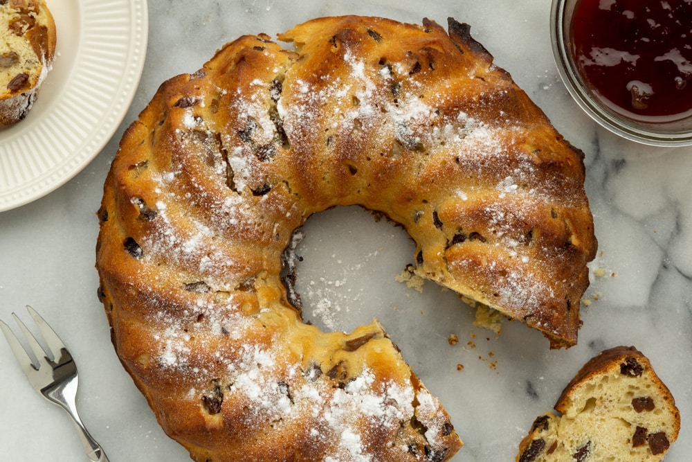 torta horneada con levadura