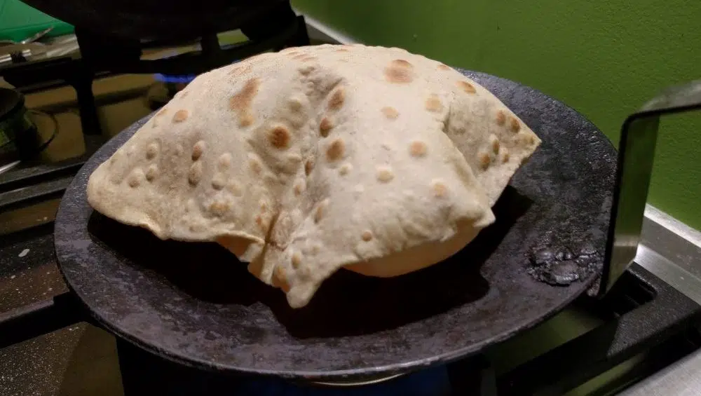 chapati inflado